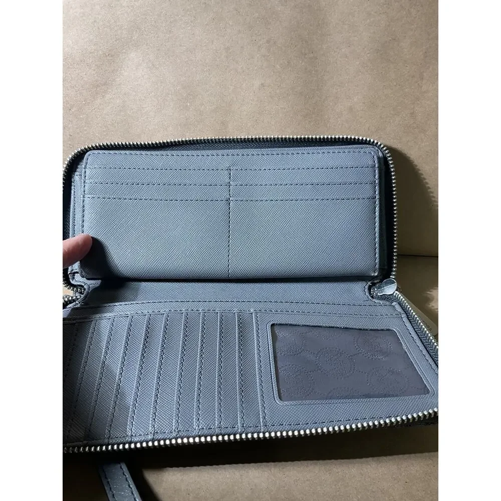 Michael Kors Jet Set Zip Around Accordion Wallet Signature MK Full Size Long